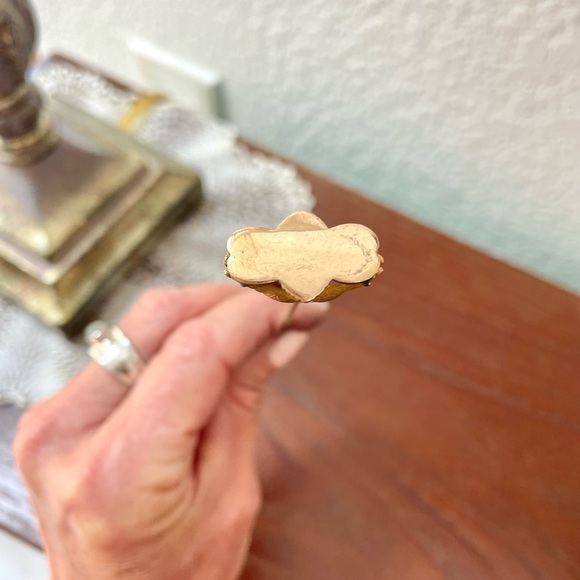 Antique Victorian Ladies Gold Filled Floral Filigree Hat Pin - Picture 2 of 4